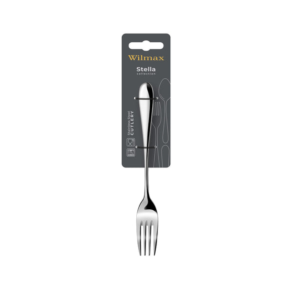 Wilmax Tafelgabel 20 cm 2er-Set Silber aus Edelstahl