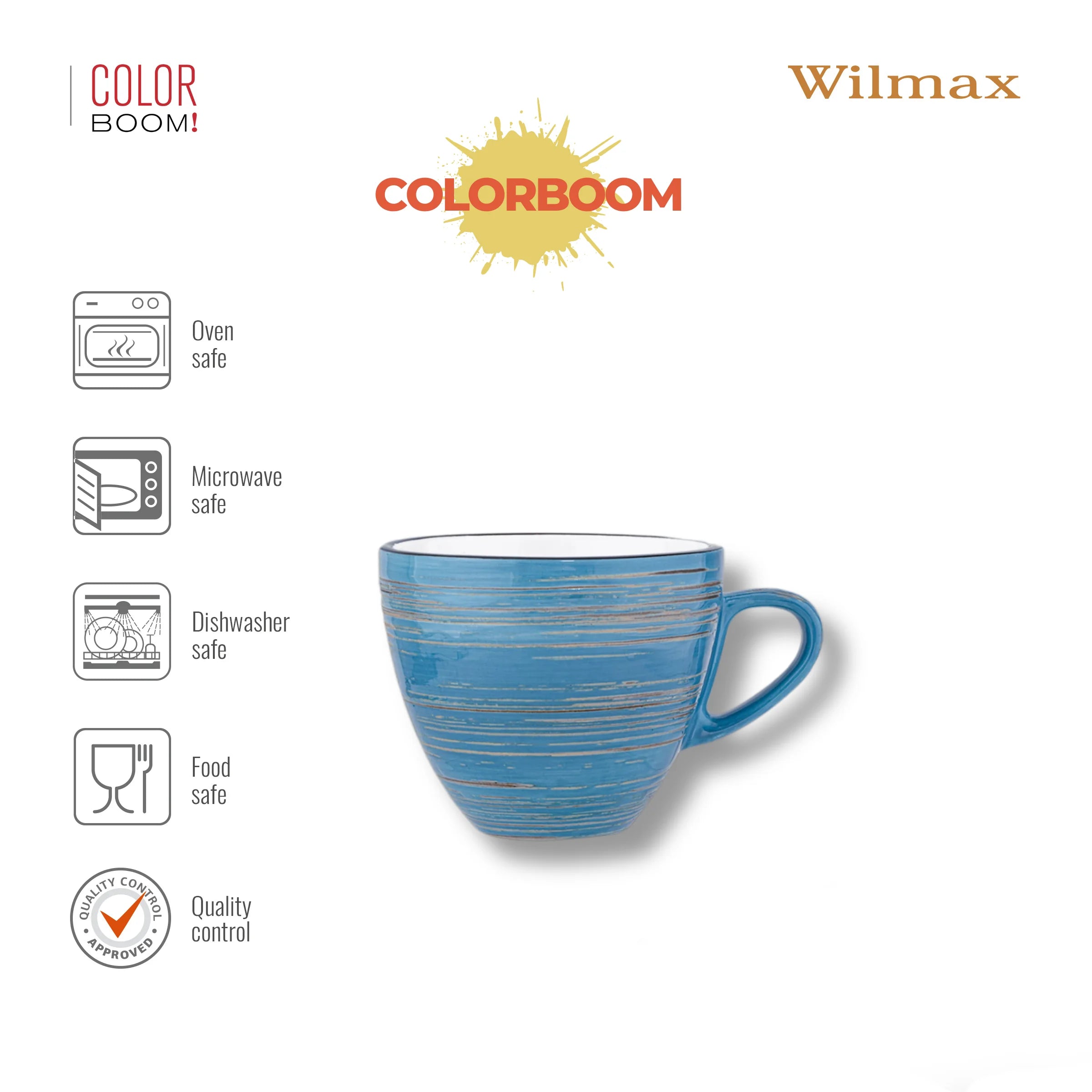 Wilmax Espressotasse 110 ml Blau aus Porzellan