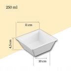 Wilmax Schale 250 ml 11 cm Weiß aus Porzellan