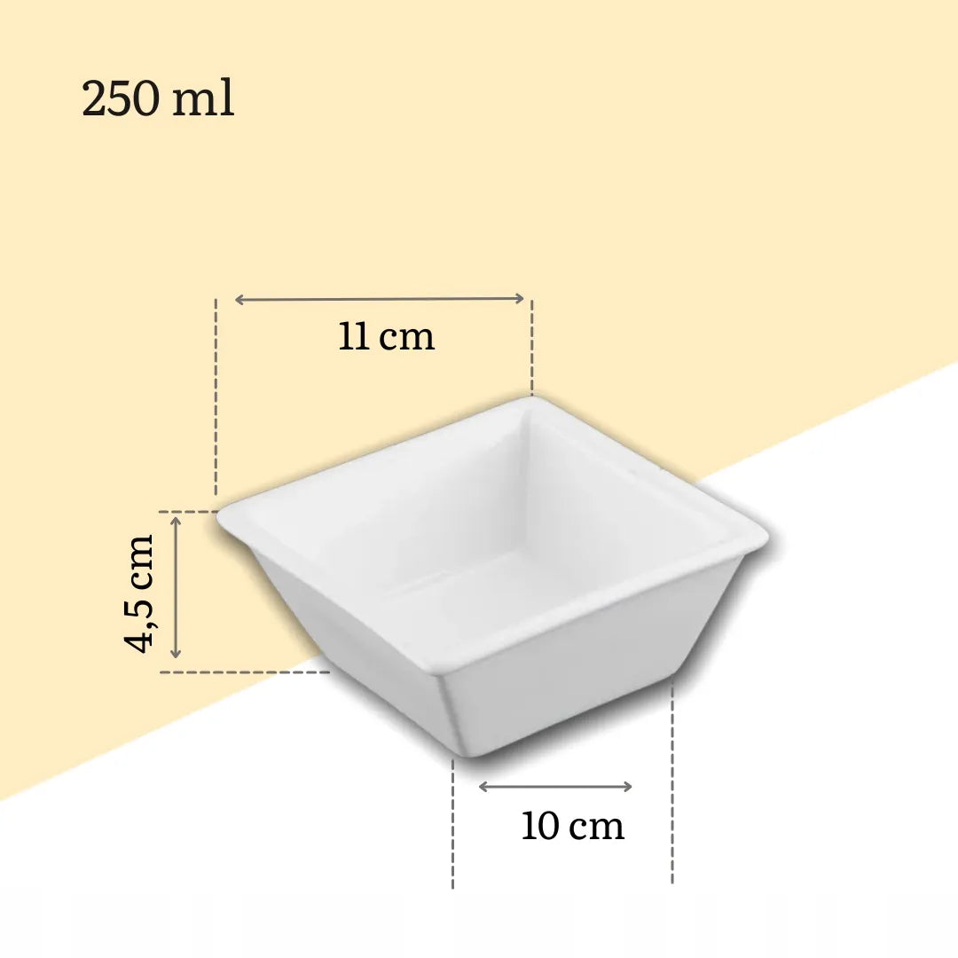 Wilmax Schale 250 ml 11 cm Weiß aus Porzellan