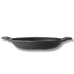 Wilmax Ovale Auflaufform 28 × 16 cm 500 ml Schwarz aus Porzellan