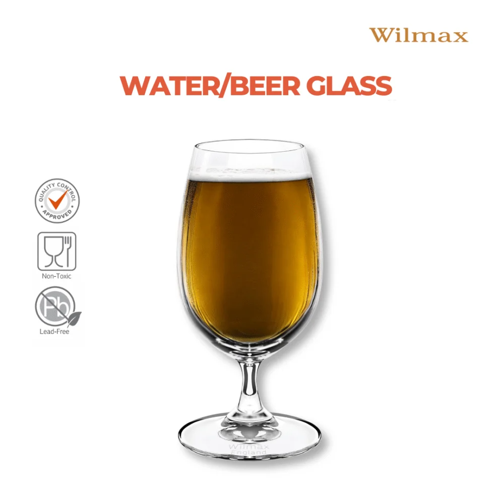 Wilmax Bierglas 420 ml 6er-Set Transparent aus Wilmax Crystalline-Serie