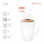 Wilmax Becher 450 ml 2er-Set Weiß aus Porzellan