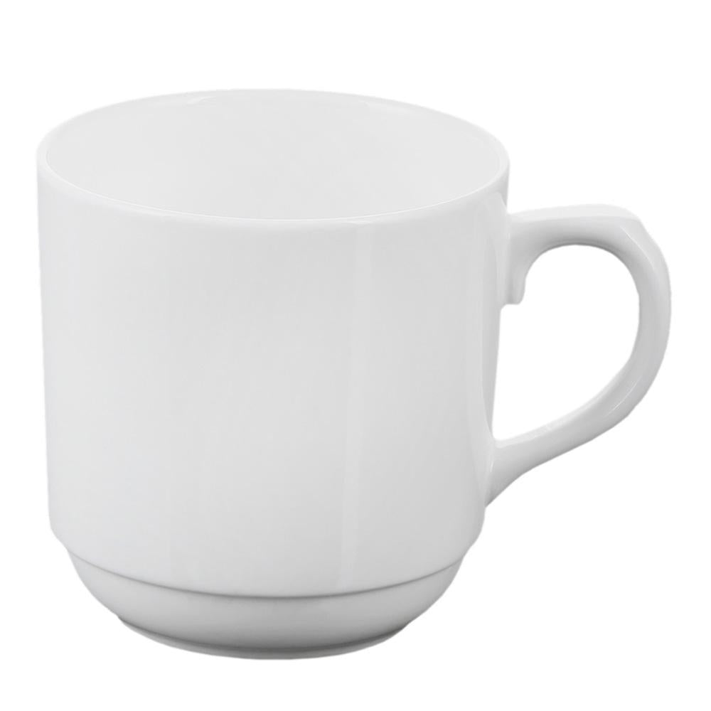 Wilmax Tasse 250 ml Weiß aus Porzellan