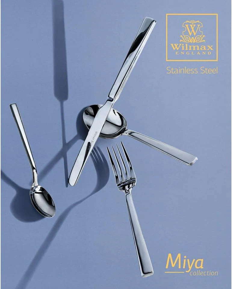 Wilmax Dessertlöffel 18 cm Silber aus Edelstahl