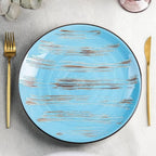 Wilmax Teller 28 cm 2er-Set Blau aus Porzellan