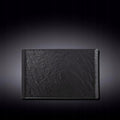 Wilmax Servierplatte 29,5 × 14,5 cm Schwarz aus Porzellan