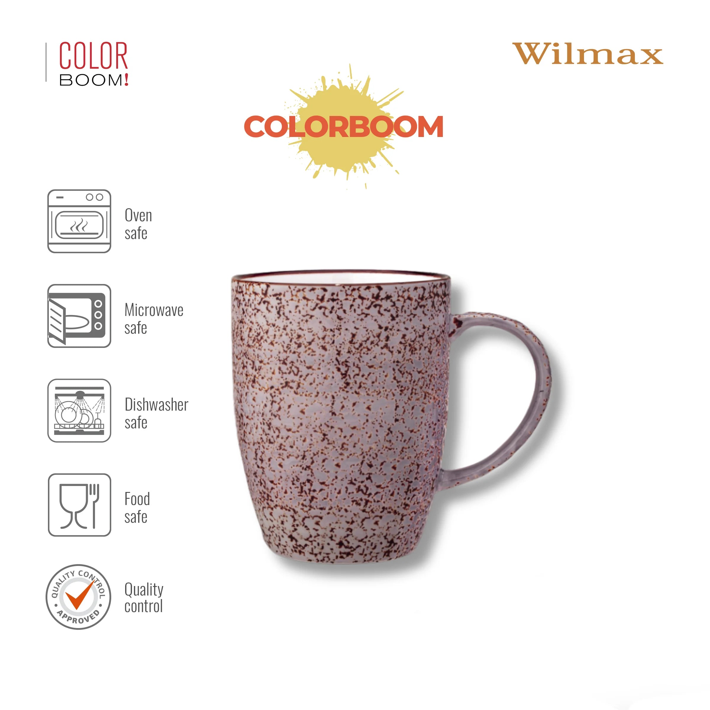Wilmax Becher 460 ml Lavendel aus Porzellan