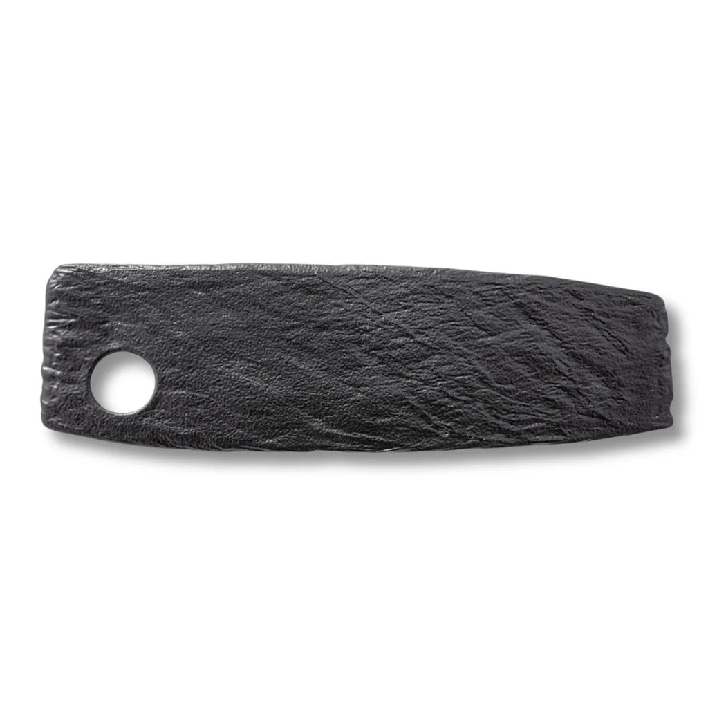 Wilmax Servierplatte 42 × 13 cm Schwarz aus Porzellan