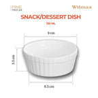 Wilmax Snack- und Dessertschale 9 cm 130 ml Weiß aus Porzellan