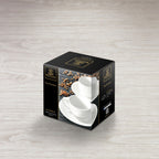 Wilmax Espressotasse mit Untertasse 100 ml Weiß Porzellan WL-993002/AB