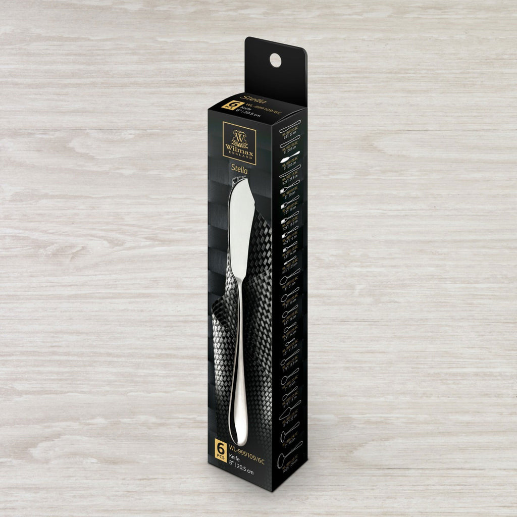 Wilmax Fischmesser 20,5 cm 2er-Set Silber aus Edelstahl