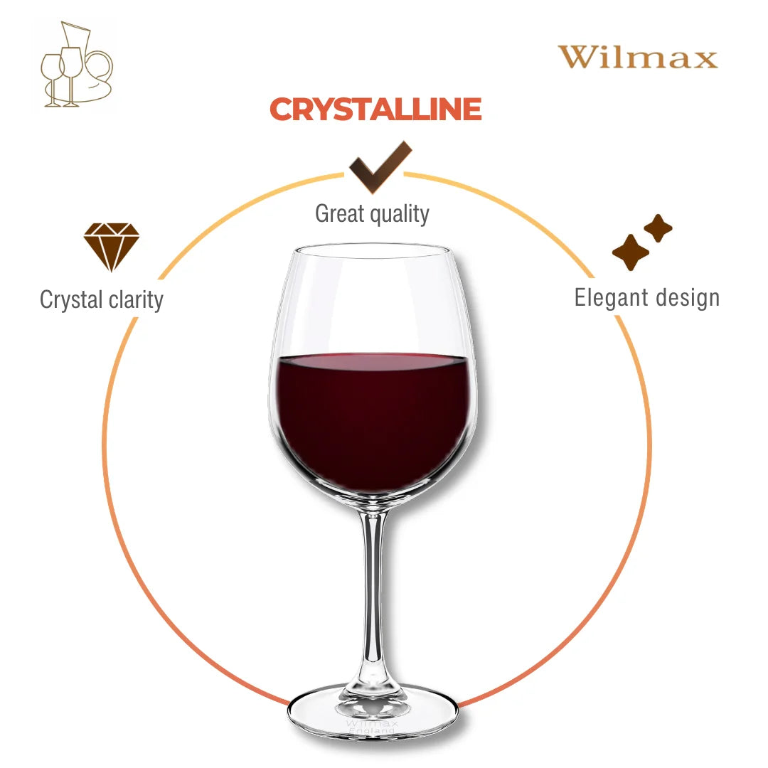 Wilmax Weinglas 600 ml 6er-Set Transparent aus Wilmax Crystalline-Serie
