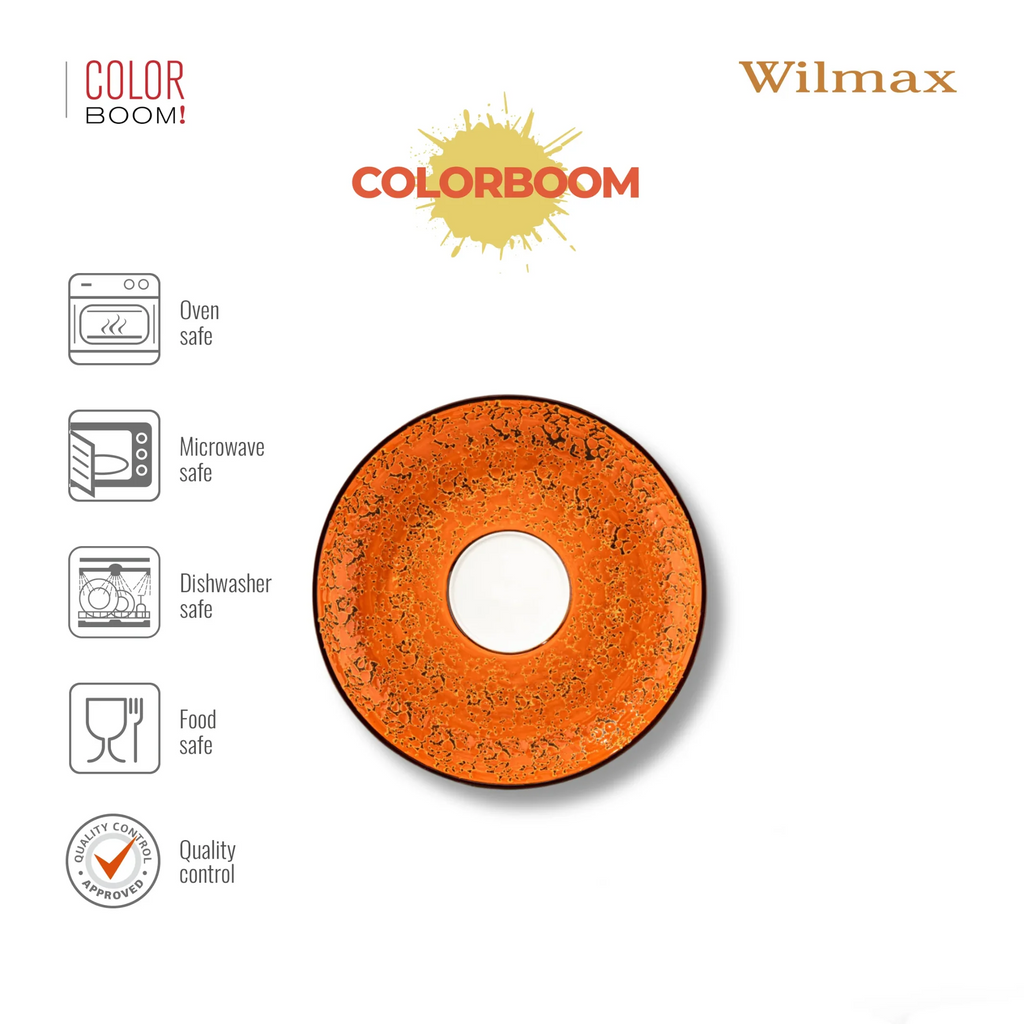 Wilmax Untertasse 11 cm Orange aus Porzellan