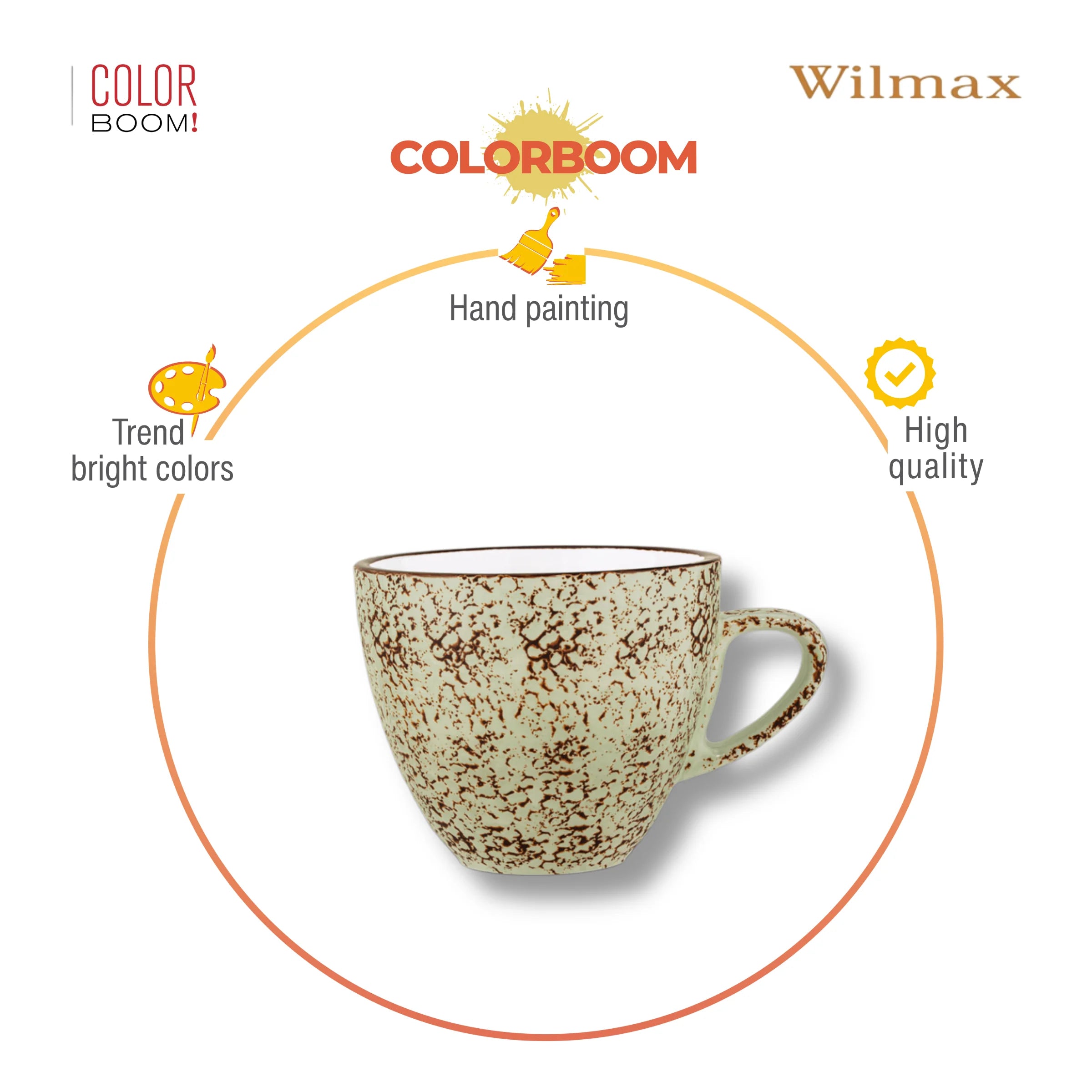 Wilmax Tasse 300 ml Pistazie aus Porzellan