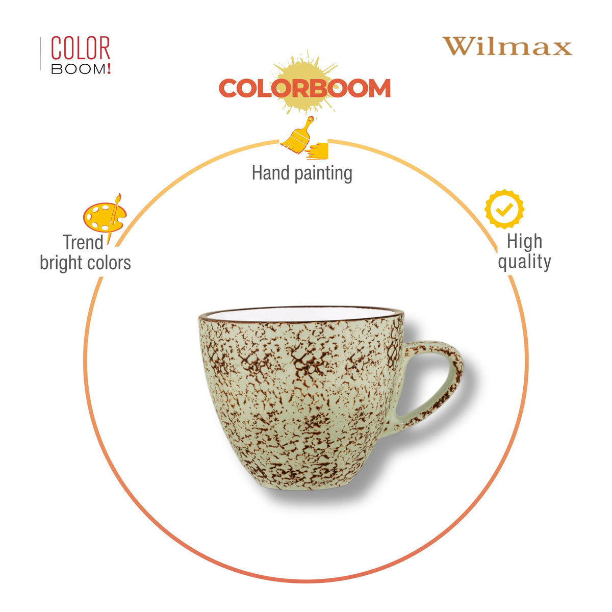 Wilmax Tasse 300 ml Pistazie aus Porzellan