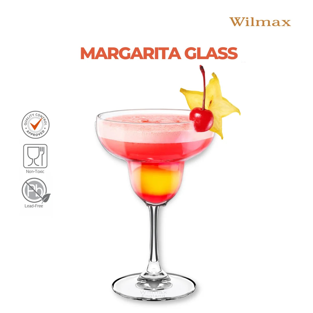 Wilmax Margaritaglas 280 ml 6er-Set Transparent aus Wilmax Crystalline-Serie
