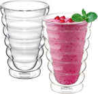 Wilmax Doppelwandiger Thermobecher 400 ml 2er-Set Transparent