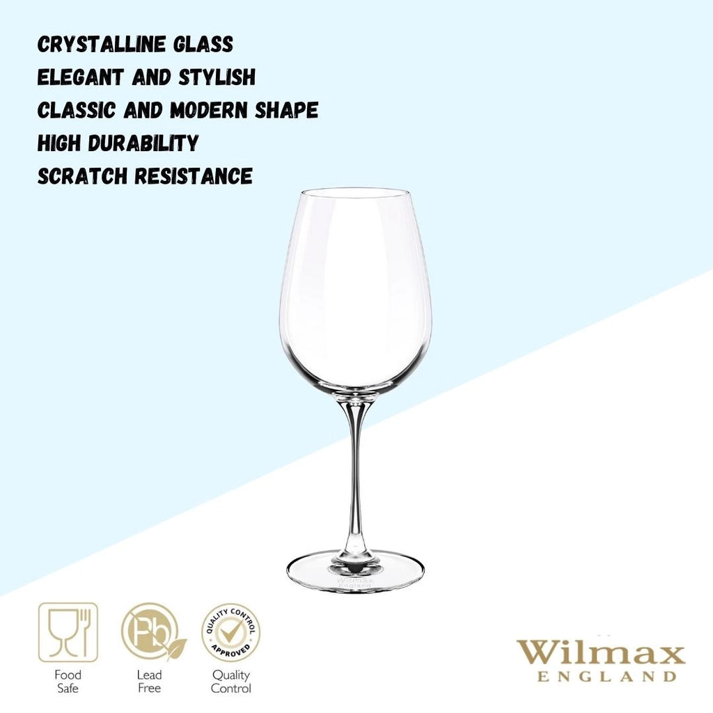 Wilmax Weinglas 470 ml Kristallglas Transparent 2er Set WL-888033/2C