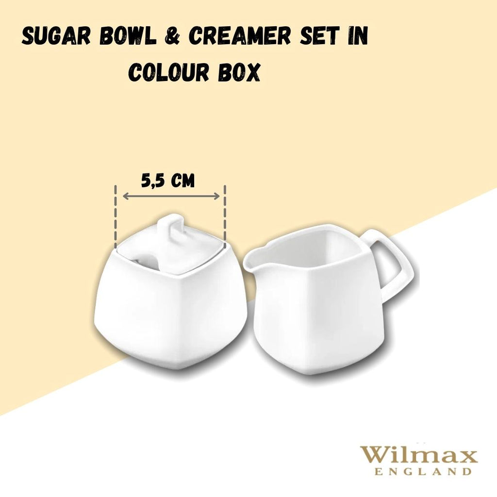 Wilmax Zucker- und Milch Set Weiß Porzellan Ilona WL-995028/2C