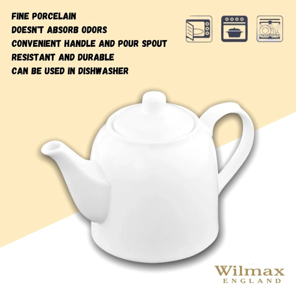 Wilmax Teekanne 900 ml Weiß Porzellan WL-994007/1C