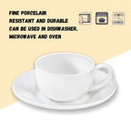 Wilmax Espressotasse mit Untertasse 100 ml Weiß Porzellan WL-993002/AB