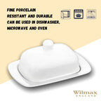Wilmax Butterdose 19x12.5x8.5 cm Porzellan Weiß WL-996109/A