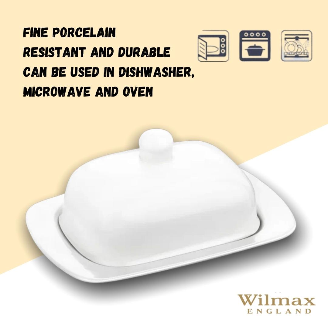 Wilmax Butterdose 19x12.5x8.5 cm Porzellan Weiß WL-996109/A