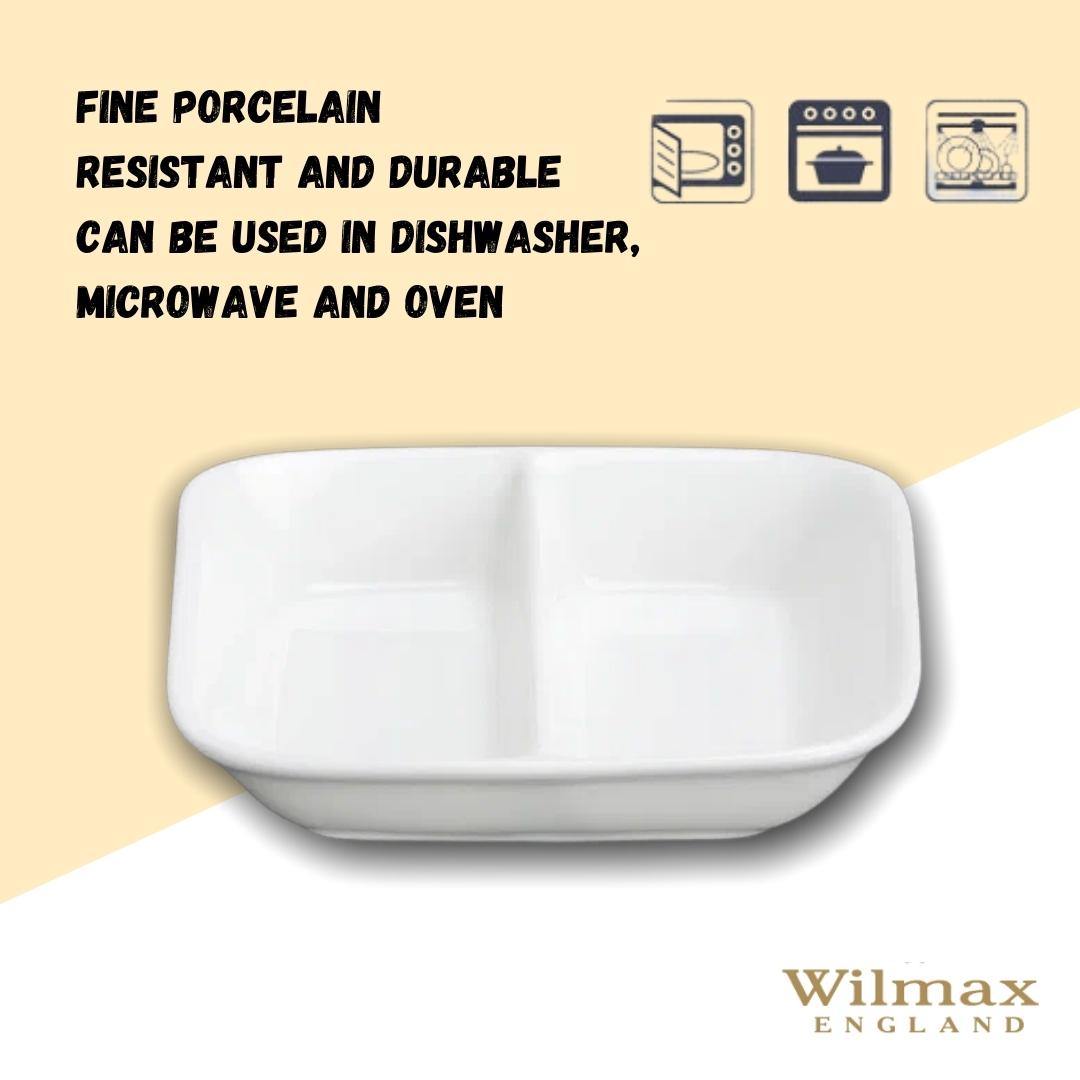 Wilmax Sojaschale 8,5 x 8,5 cm aus Porzellan, quadratisch – WL-996050/A