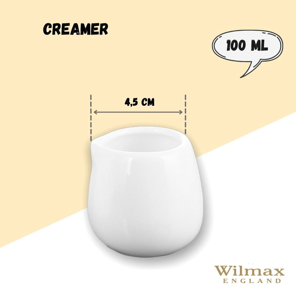 Wilmax Sahnekännchen 100 ml Weiß Porzellan WL-995003/A