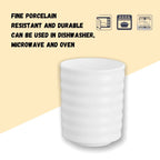 Wilmax Tasse 200 ml Weiß aus Porzellan