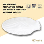 Wilmax Schale 13 cm aus Porzellan, Weiß WL-992010/A