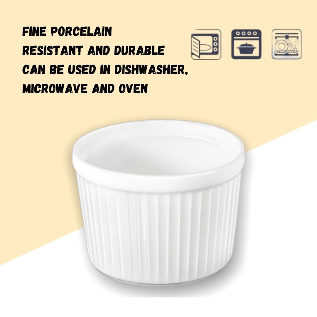 Wilmax Ramekin Ø 8,5 cm 260 ml Weiß aus Porzellan