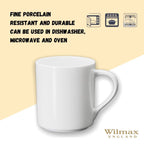 Wilmax Becher 320 ml Weiß Porzellan für Kaffee und Tee WL-993040/A