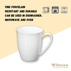 Wilmax Tassen 380 ml Weiß Porzellan 4er Set WL-993014/A4