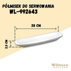 Wilmax Servierplatte 28 cm aus Porzellan, Weiß WL-992643/A