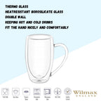 Wilmax Doppelwandiges Glas 250 ml Transparent WL-888739/A
