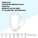 Wilmax Servierset 1x Bambus Teller 28 x 17.5 cm 1x Thermoglas 250 ml 2er Set WL-771126/A-WL-888739/A