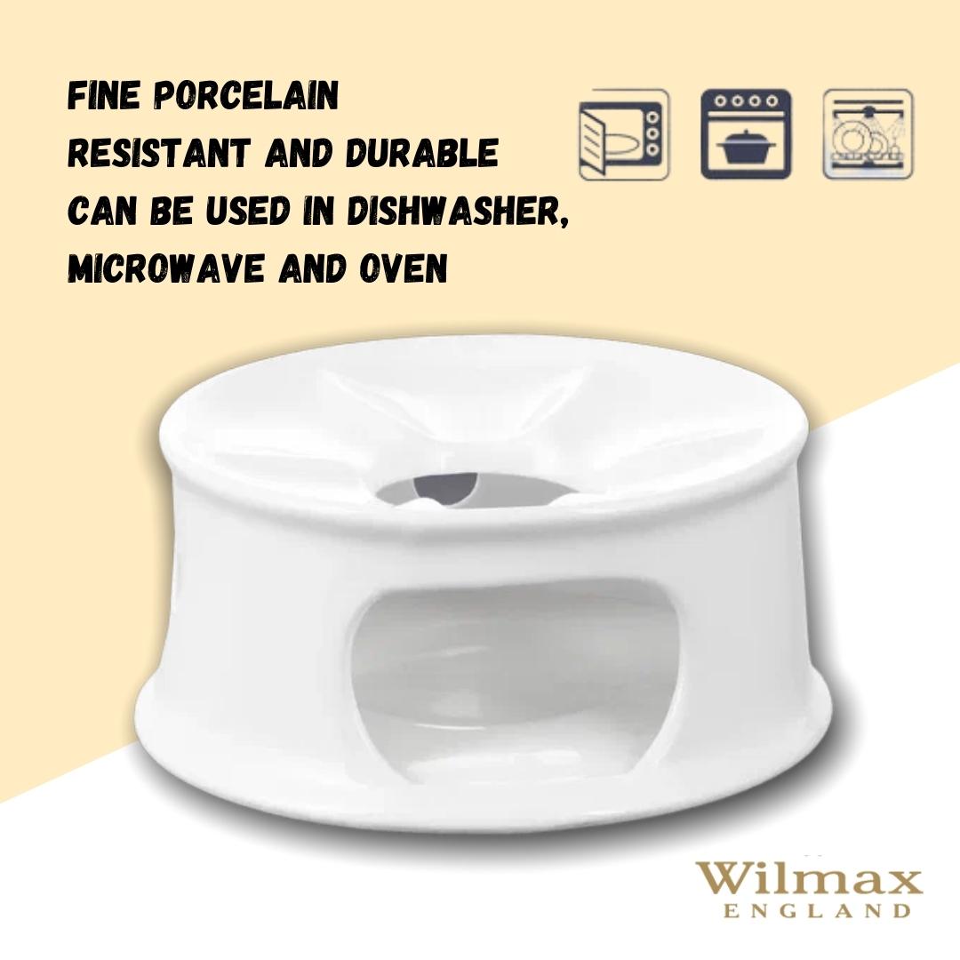 Wilmax Stövchen 13 cm Weiß aus Porzellan