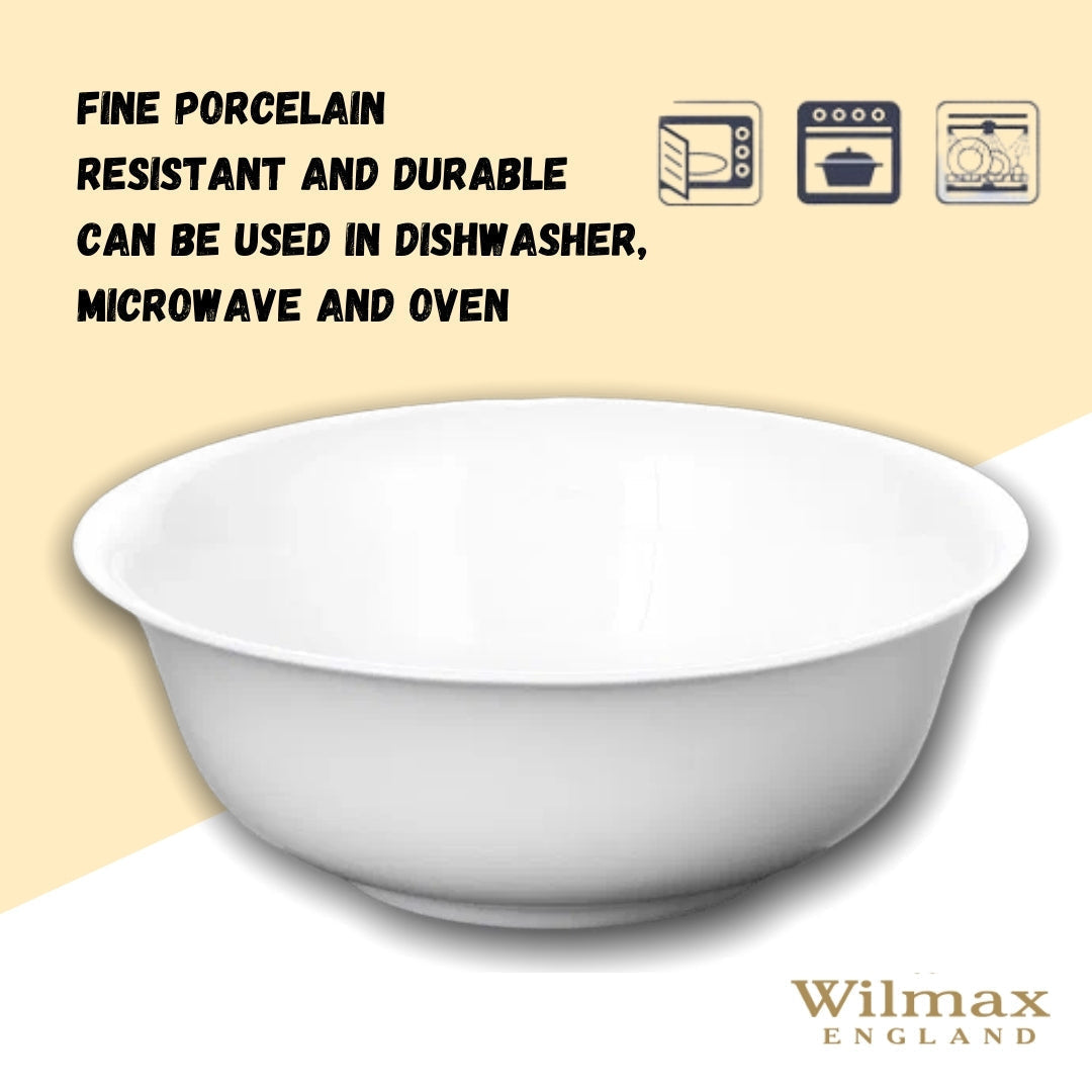 Wilmax Schale 1600 ml 20 cm Weiß aus Porzellan