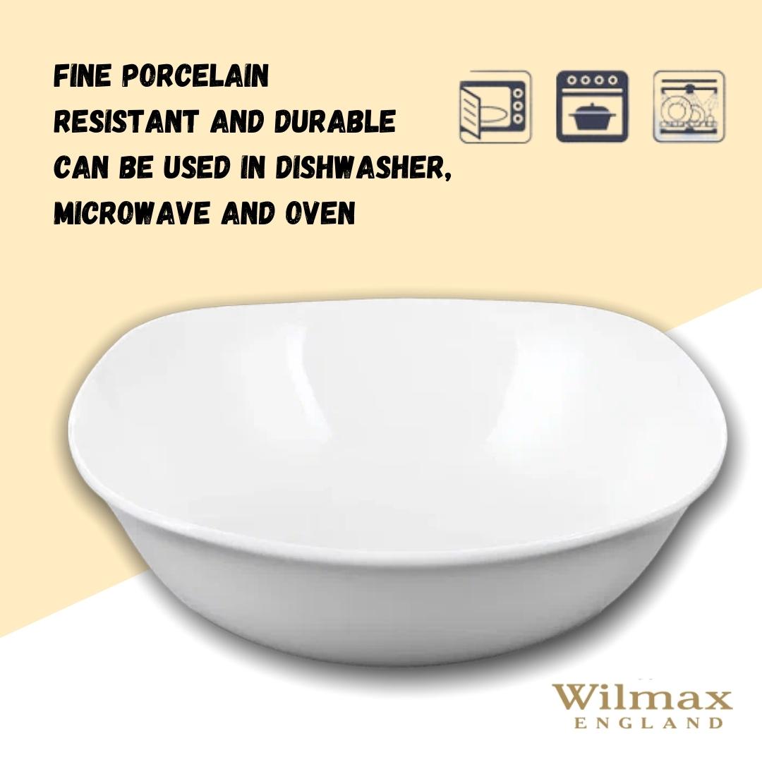 Wilmax Schale 1300 ml 21,5 × 21,5 cm Weiß aus Porzellan
