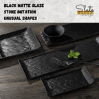 Wilmax 3 fächige Porzellanschale 40.5 x 13 cm 2er Set Schwarz WL-661136/A2