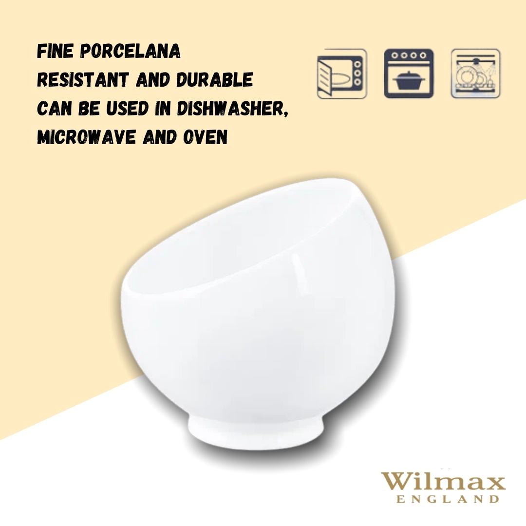 Wilmax Zuckerschale 8,5 × 9 cm Weiß aus Porzellan