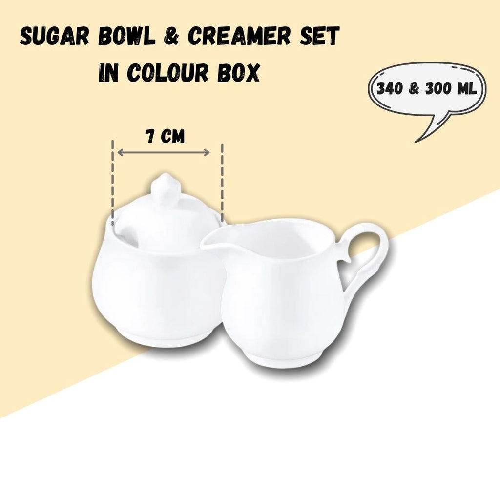 Wilmax Zuckerdose und Milchkännchen Set Weiß Porzellan WL-995024/2C