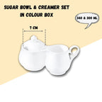 Wilmax Zuckerdose und Milchkännchen Set Weiß Porzellan WL-995024/2C