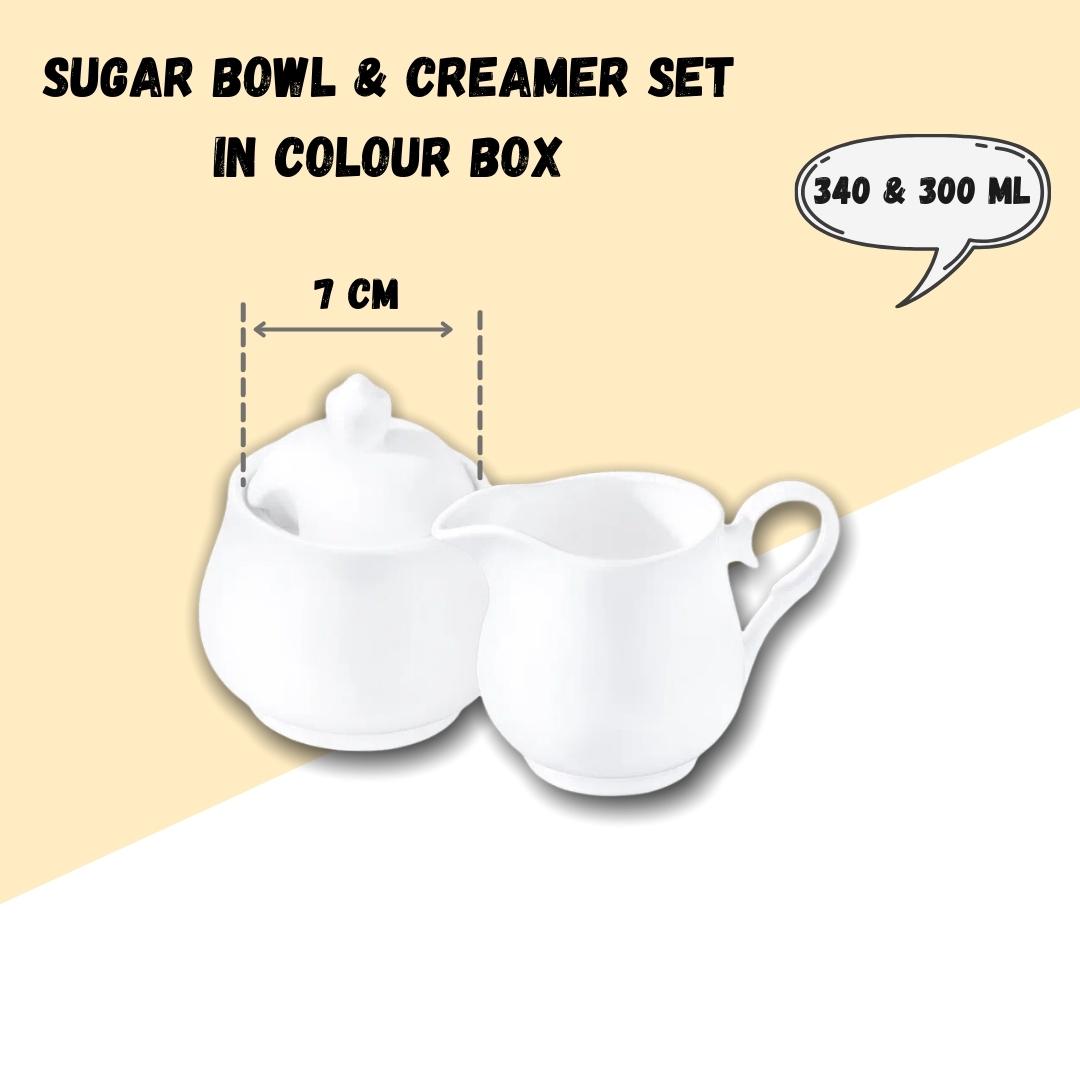 Wilmax Zuckerdose und Milchkännchen Set Weiß Porzellan WL-995024/2C