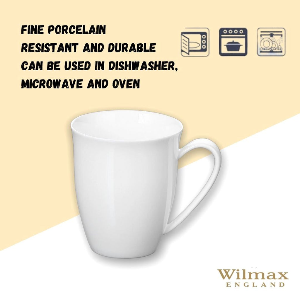 Wilmax Tassen 380 ml Weiß Porzellan 2er Set WL-993014/A2