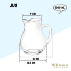 Wilmax Krug 1000 ml Kristallglas Transparent WL-888370/1C