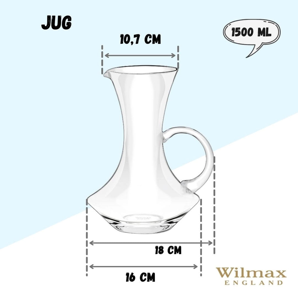 Wilmax Karaffe 1500 ml Kristallglas Transparent WL-888358/1C