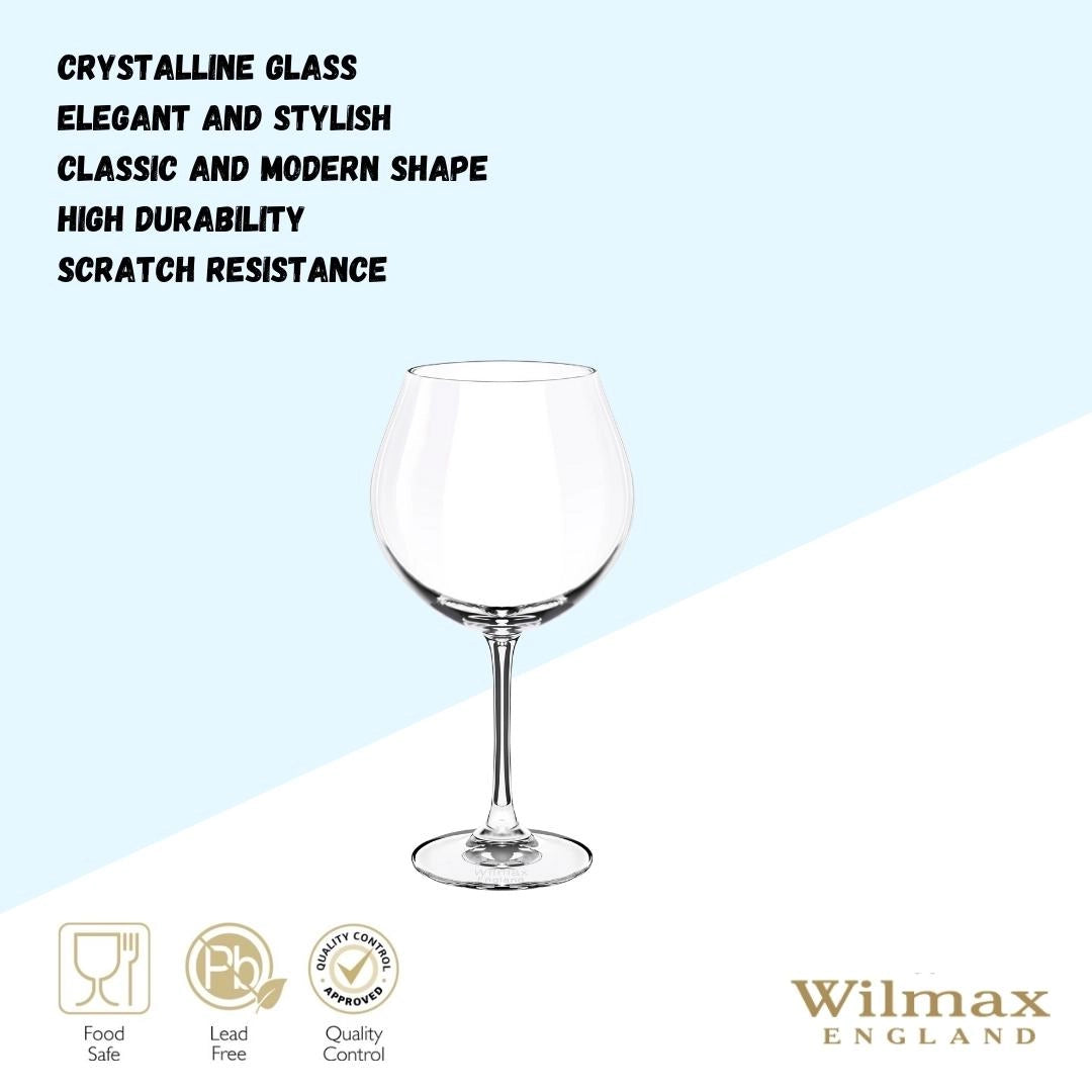 Wilmax Weinglas 800 ml Kristallglas Transparent 6er Set WL-888032/6A